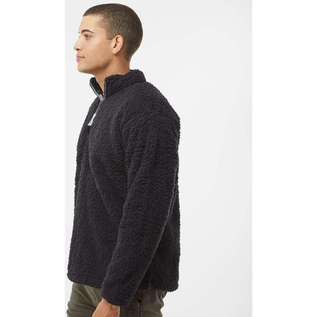 no-logo J. America Sherpa Quarter-Zip Pullover-Fleece-J. America-Thread Logic