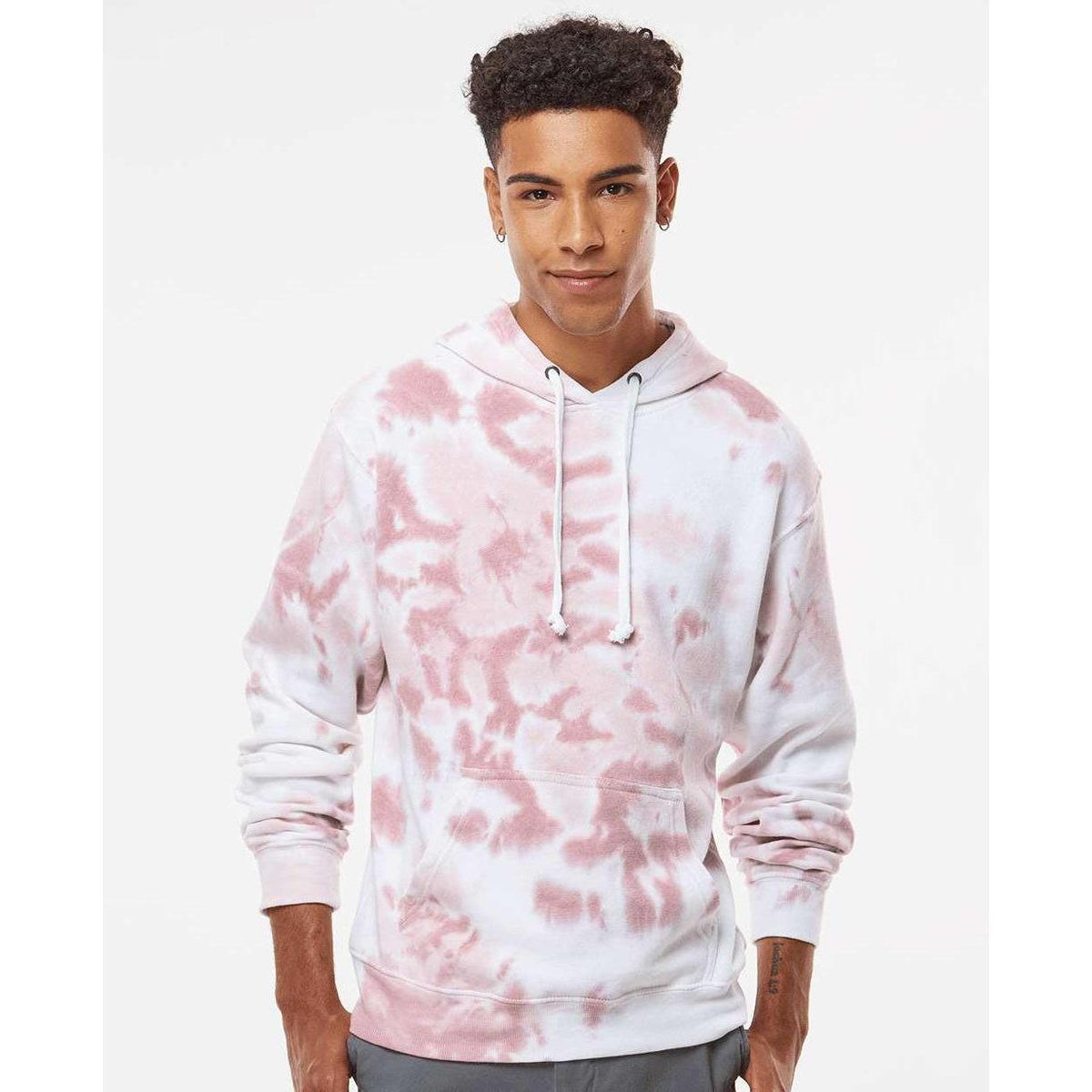 no-logo J. America Tie-Dyed Fleece Hooded Sweatshirt-J. America-Thread Logic