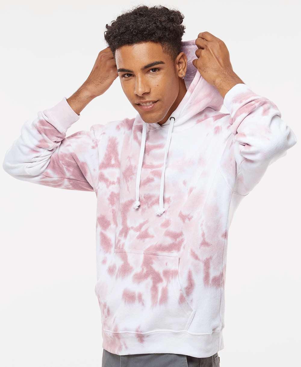 no-logo J. America Tie-Dyed Fleece Hooded Sweatshirt-J. America-Thread Logic
