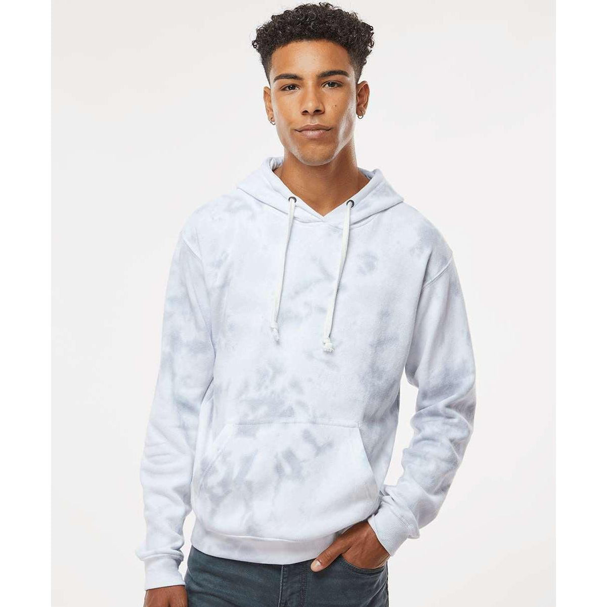 no-logo J. America Tie-Dyed Fleece Hooded Sweatshirt-J. America-Thread Logic