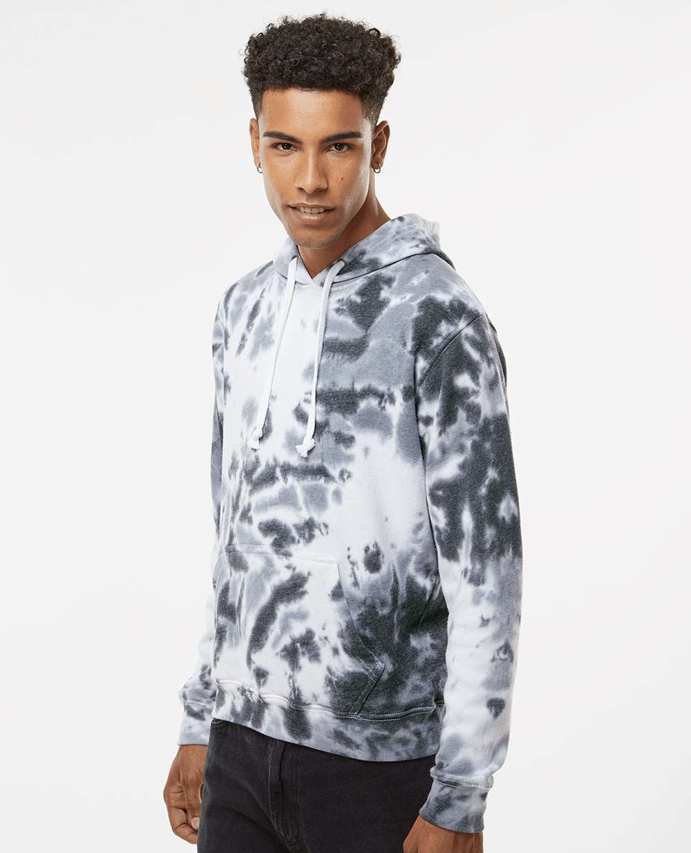 no-logo J. America Tie-Dyed Fleece Hooded Sweatshirt-J. America-Thread Logic