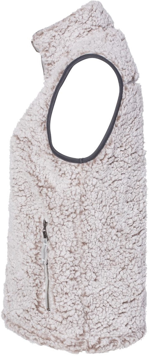 no-logo J. America Women’s Epic Sherpa Full-Zip Vest-Fleece-J. America-Thread Logic