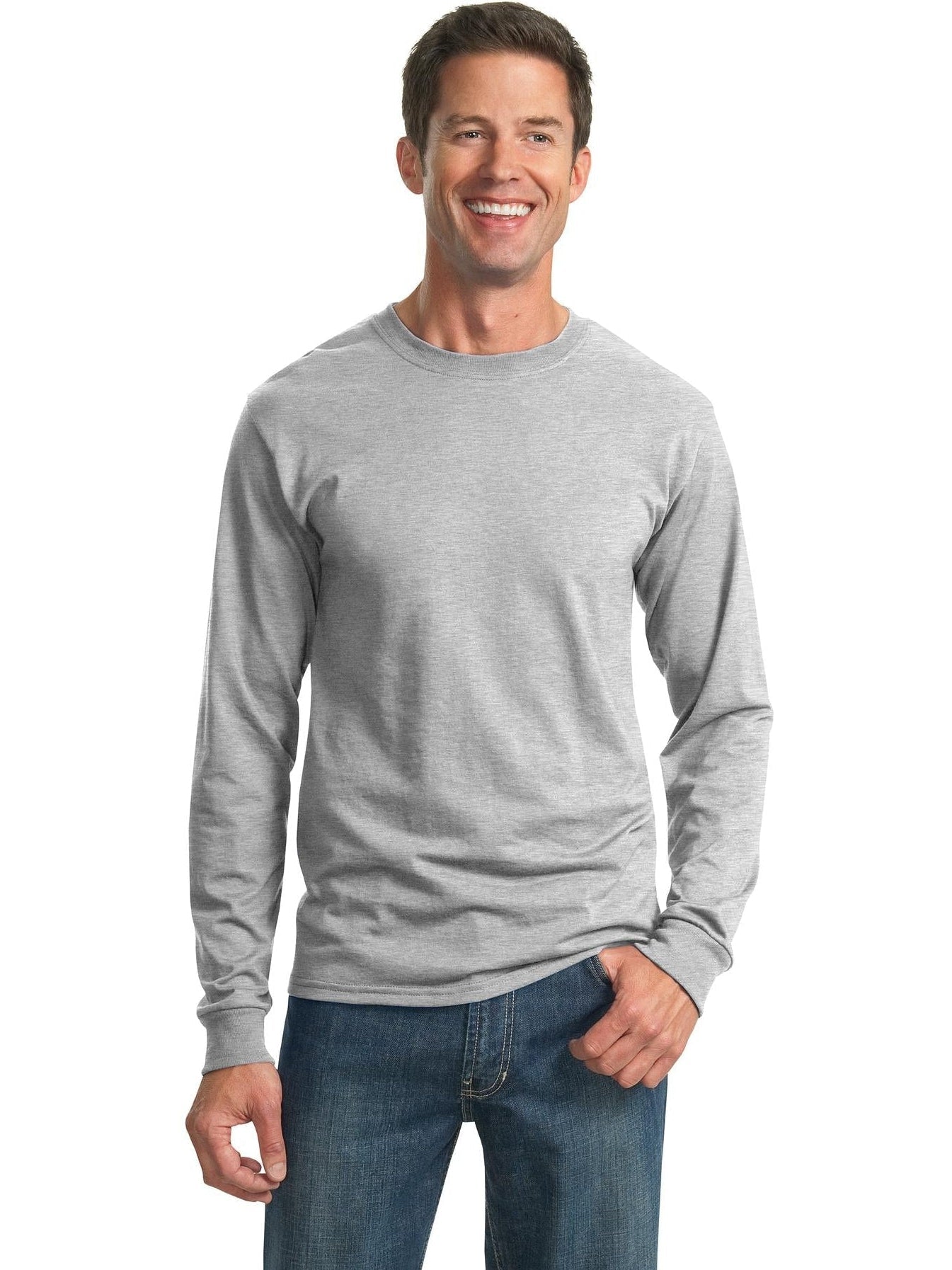 no-logo Jerzees Dri-Power 50/50 Cotton/Poly Long Sleeve T-Shirt-Regular-Jerzees-Thread Logic