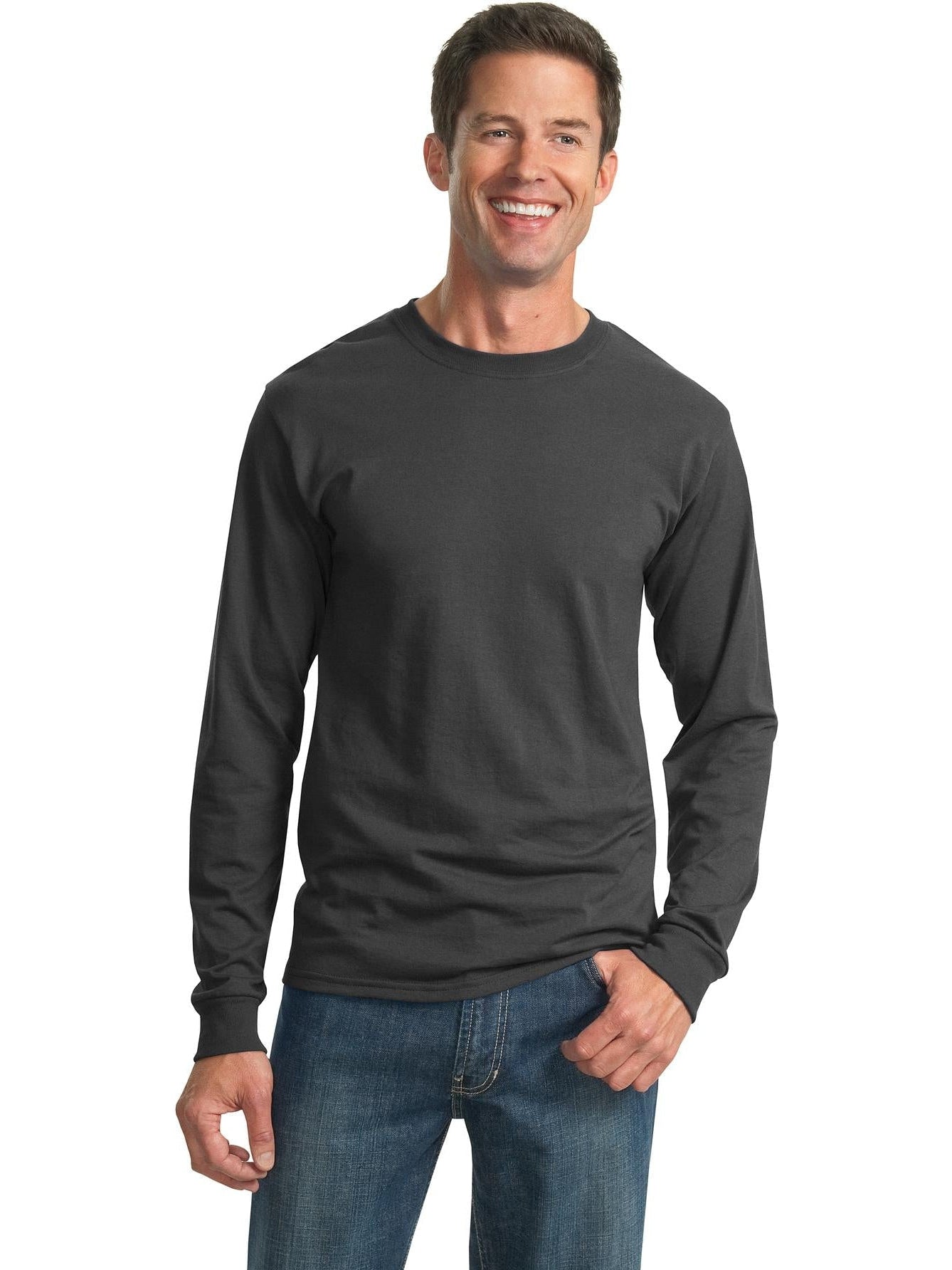 no-logo Jerzees Dri-Power 50/50 Cotton/Poly Long Sleeve T-Shirt-Regular-Jerzees-Thread Logic