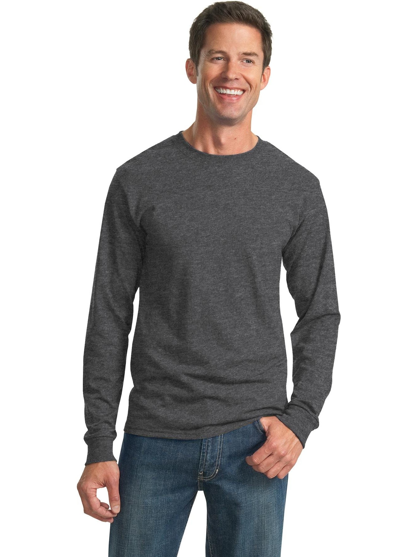 no-logo Jerzees Dri-Power 50/50 Cotton/Poly Long Sleeve T-Shirt-Regular-Jerzees-Thread Logic