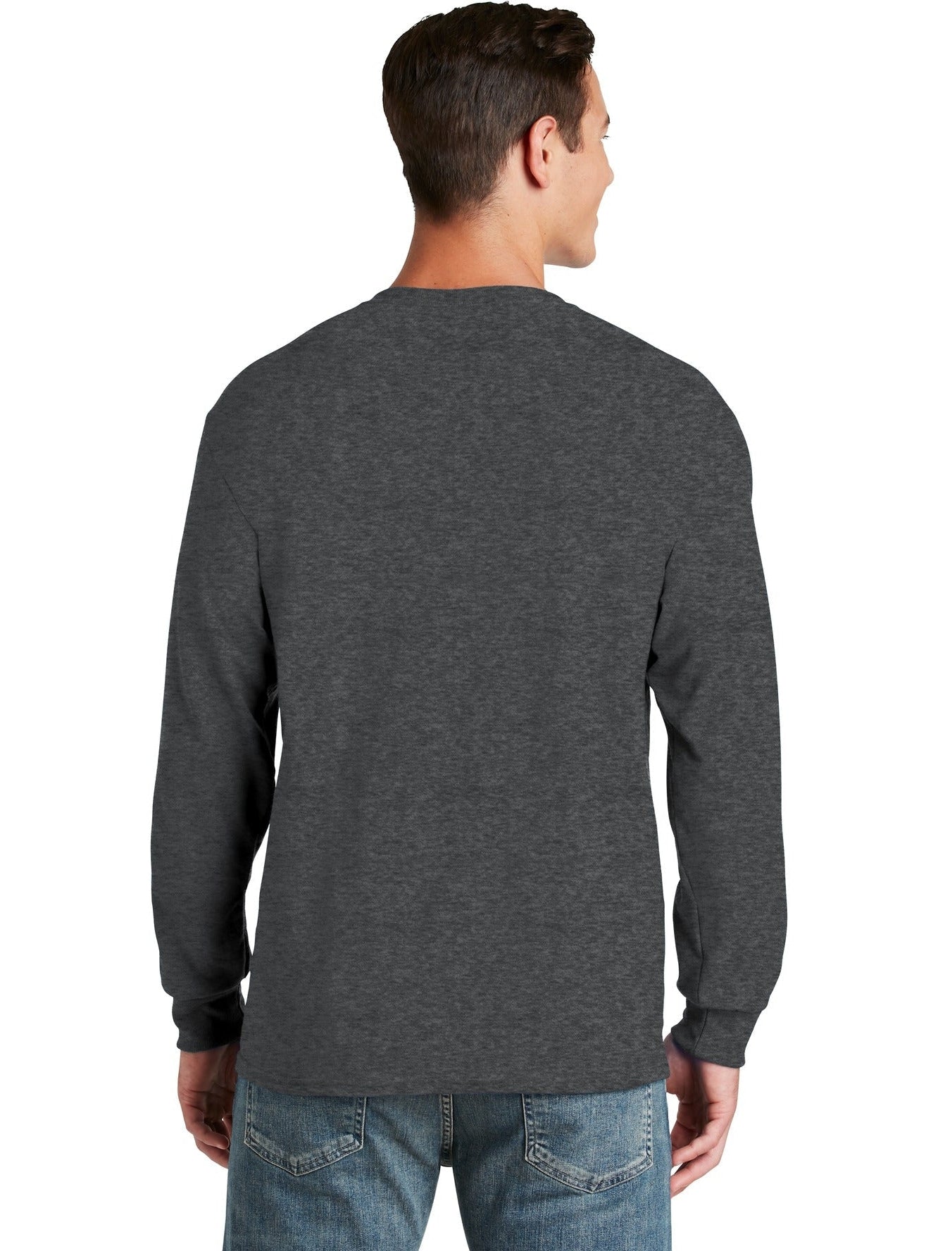 no-logo Jerzees Dri-Power 50/50 Cotton/Poly Long Sleeve T-Shirt-Regular-Jerzees-Thread Logic