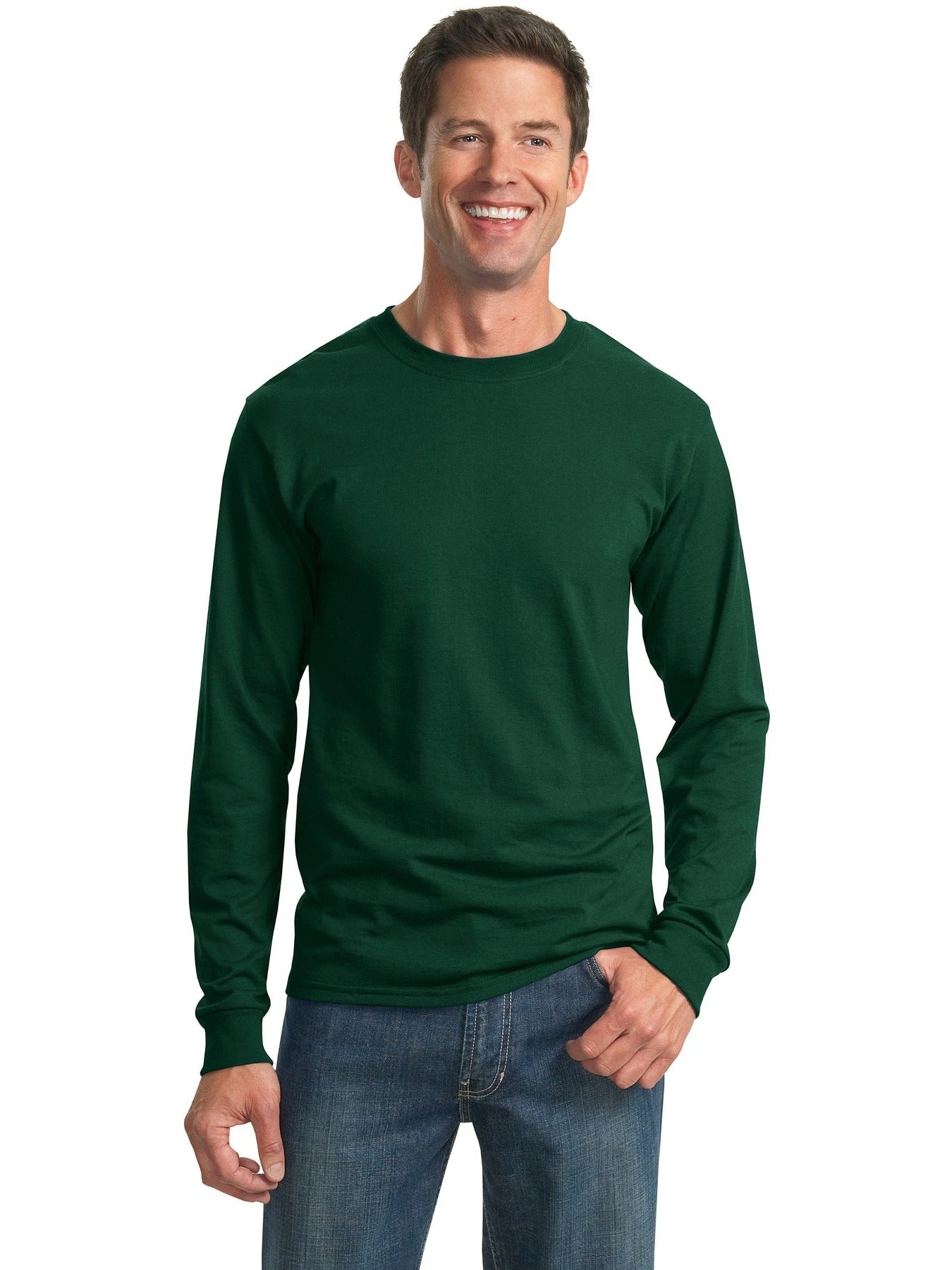 no-logo Jerzees Dri-Power 50/50 Cotton/Poly Long Sleeve T-Shirt-Regular-Jerzees-Thread Logic