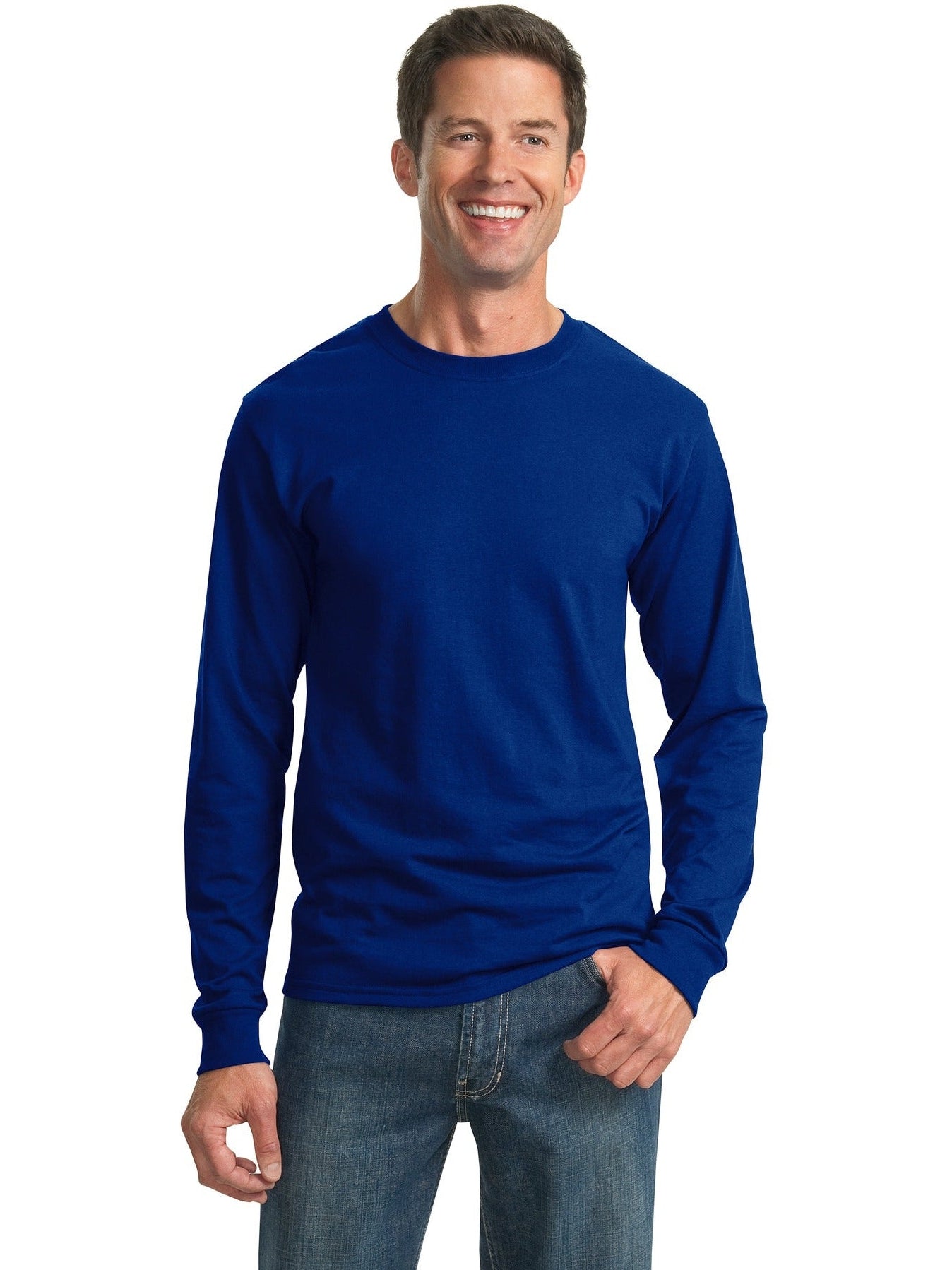 no-logo Jerzees Dri-Power 50/50 Cotton/Poly Long Sleeve T-Shirt-Regular-Jerzees-Thread Logic