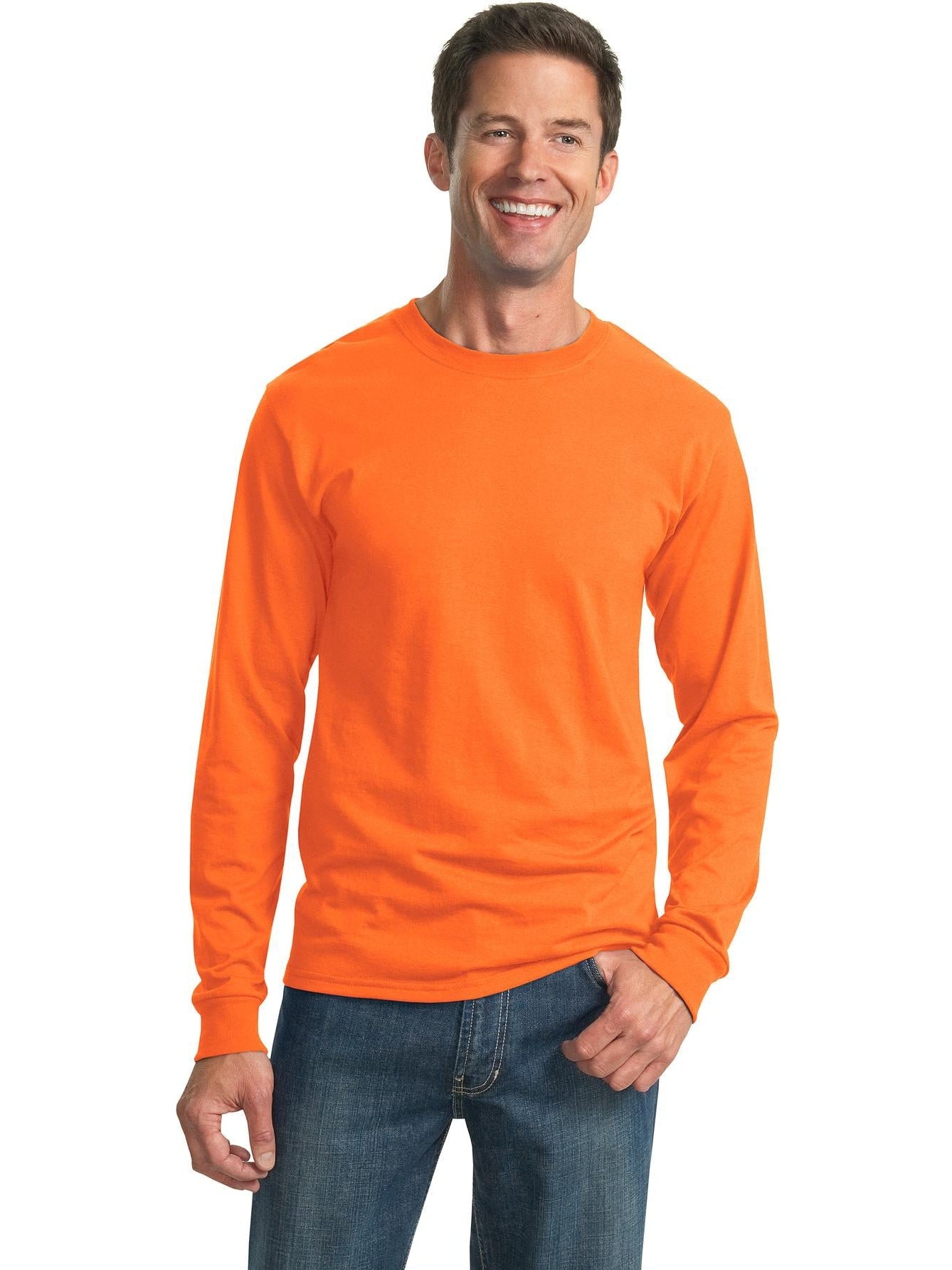 no-logo Jerzees Dri-Power 50/50 Cotton/Poly Long Sleeve T-Shirt-Regular-Jerzees-Thread Logic