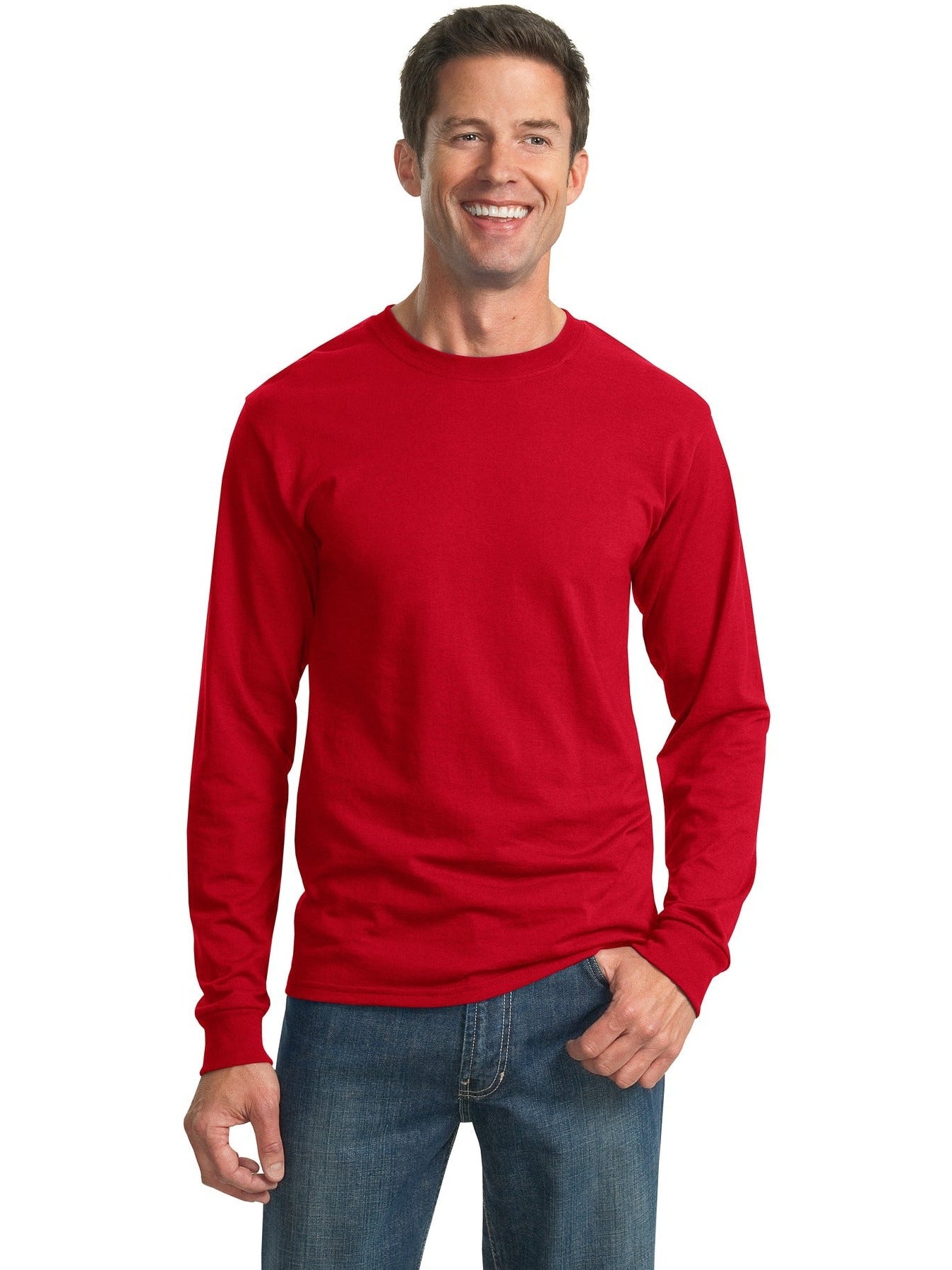 no-logo Jerzees Dri-Power 50/50 Cotton/Poly Long Sleeve T-Shirt-Regular-Jerzees-Thread Logic