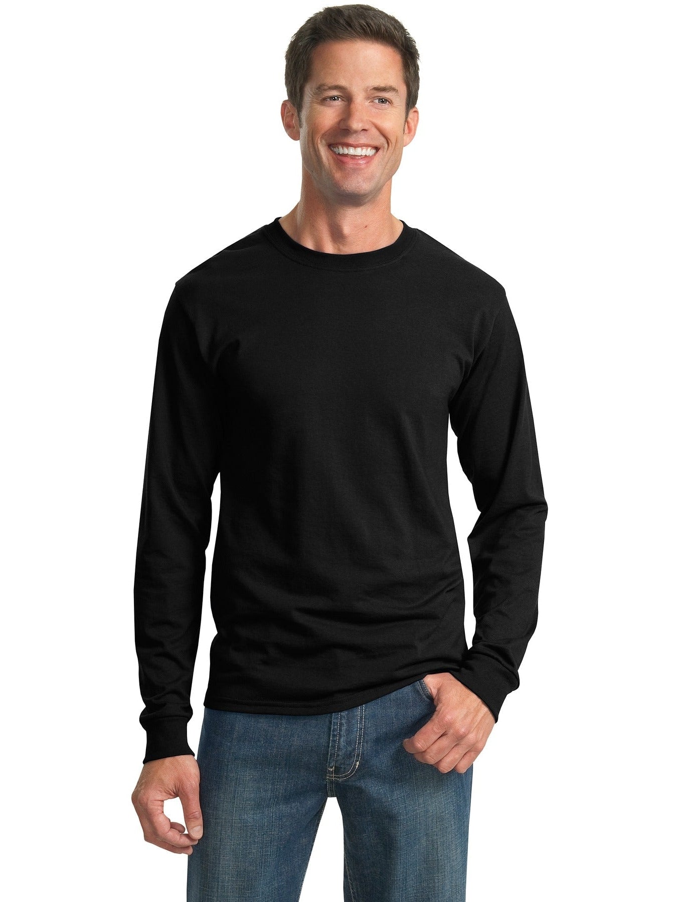 no-logo Jerzees Dri-Power 50/50 Cotton/Poly Long Sleeve T-Shirt-Regular-Jerzees-Thread Logic
