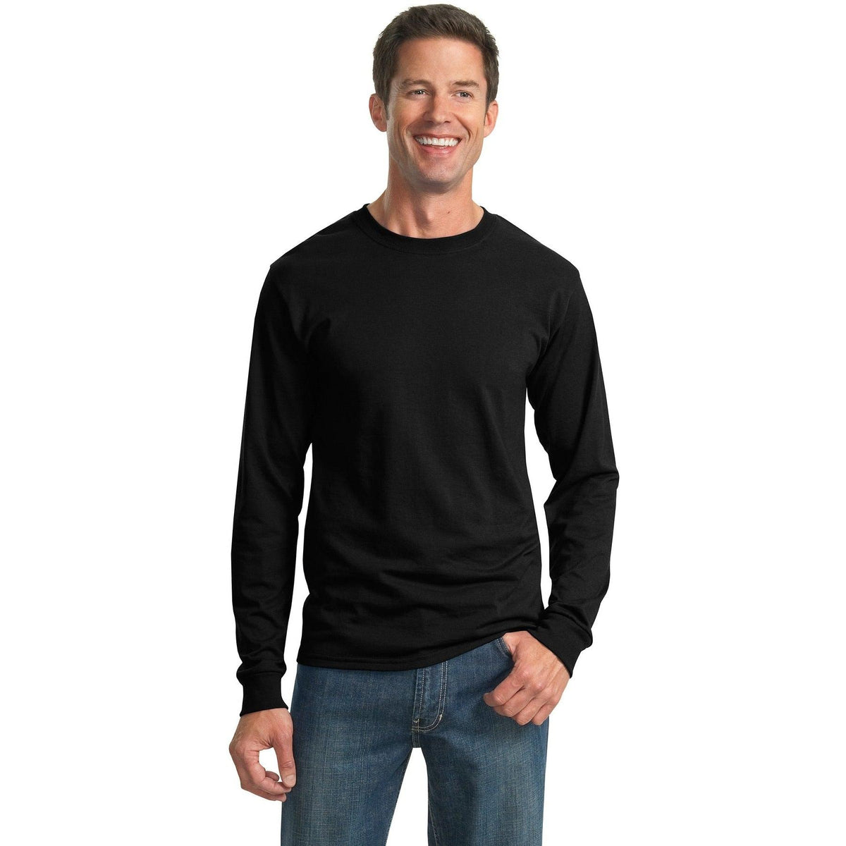 no-logo Jerzees Dri-Power 50/50 Cotton/Poly Long Sleeve T-Shirt-Regular-Jerzees-Thread Logic