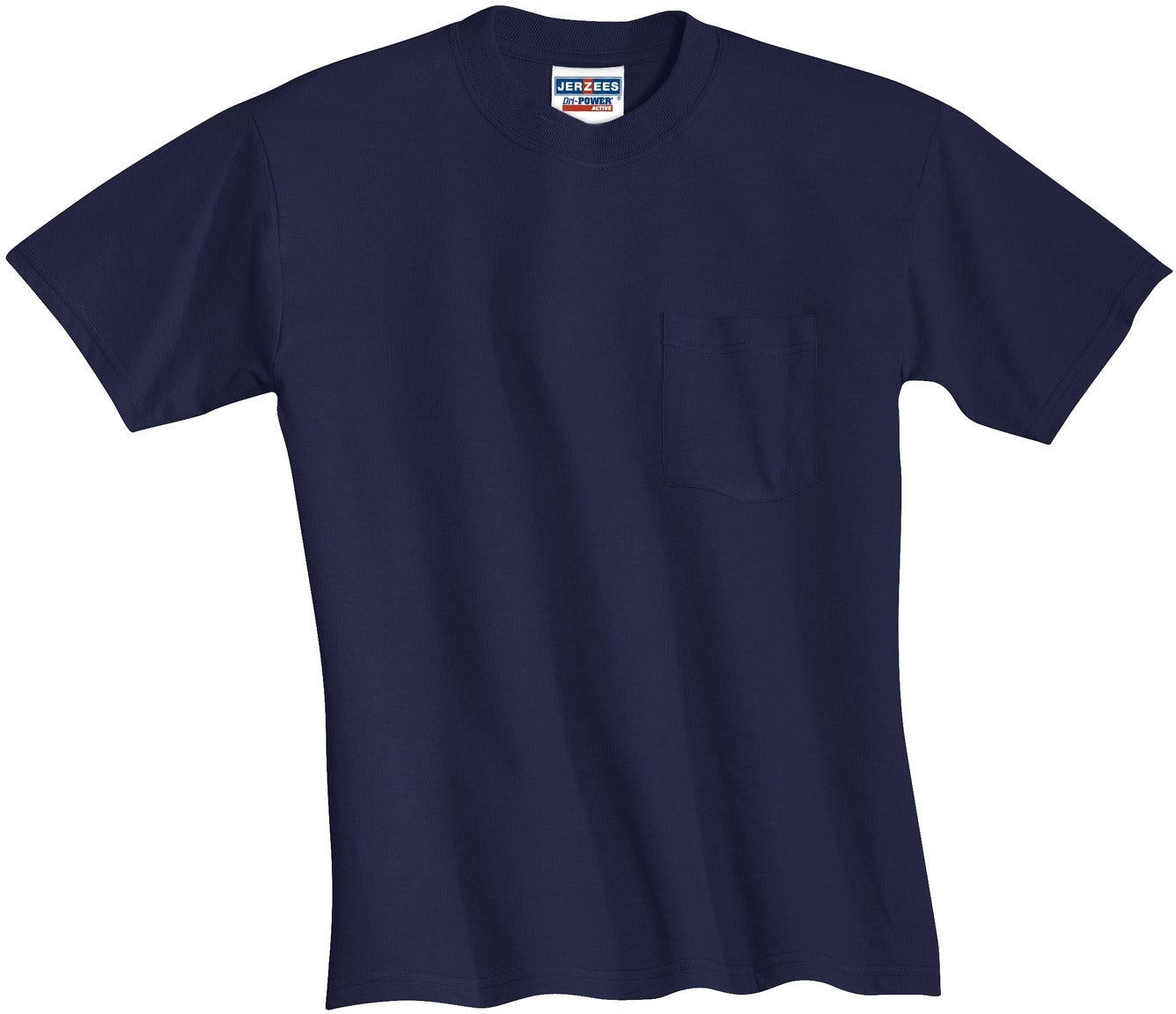 no-logo Jerzees Dri-Power Active 50/50 Cotton/Poly Pocket T-Shirt-Regular-Jerzees-Navy-S-Thread Logic