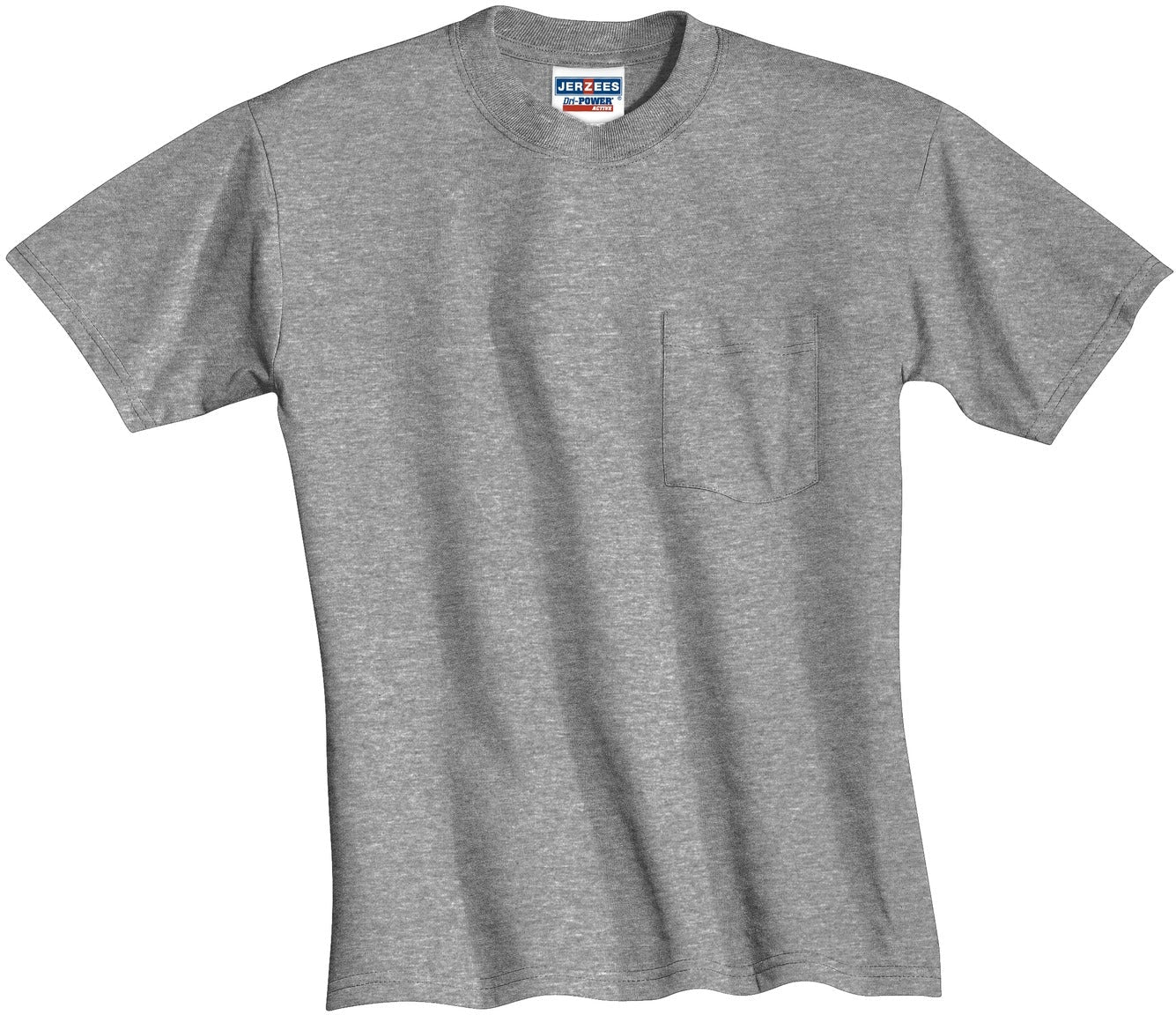 no-logo Jerzees Dri-Power Active 50/50 Cotton/Poly Pocket T-Shirt-Regular-Jerzees-Oxford-S-Thread Logic