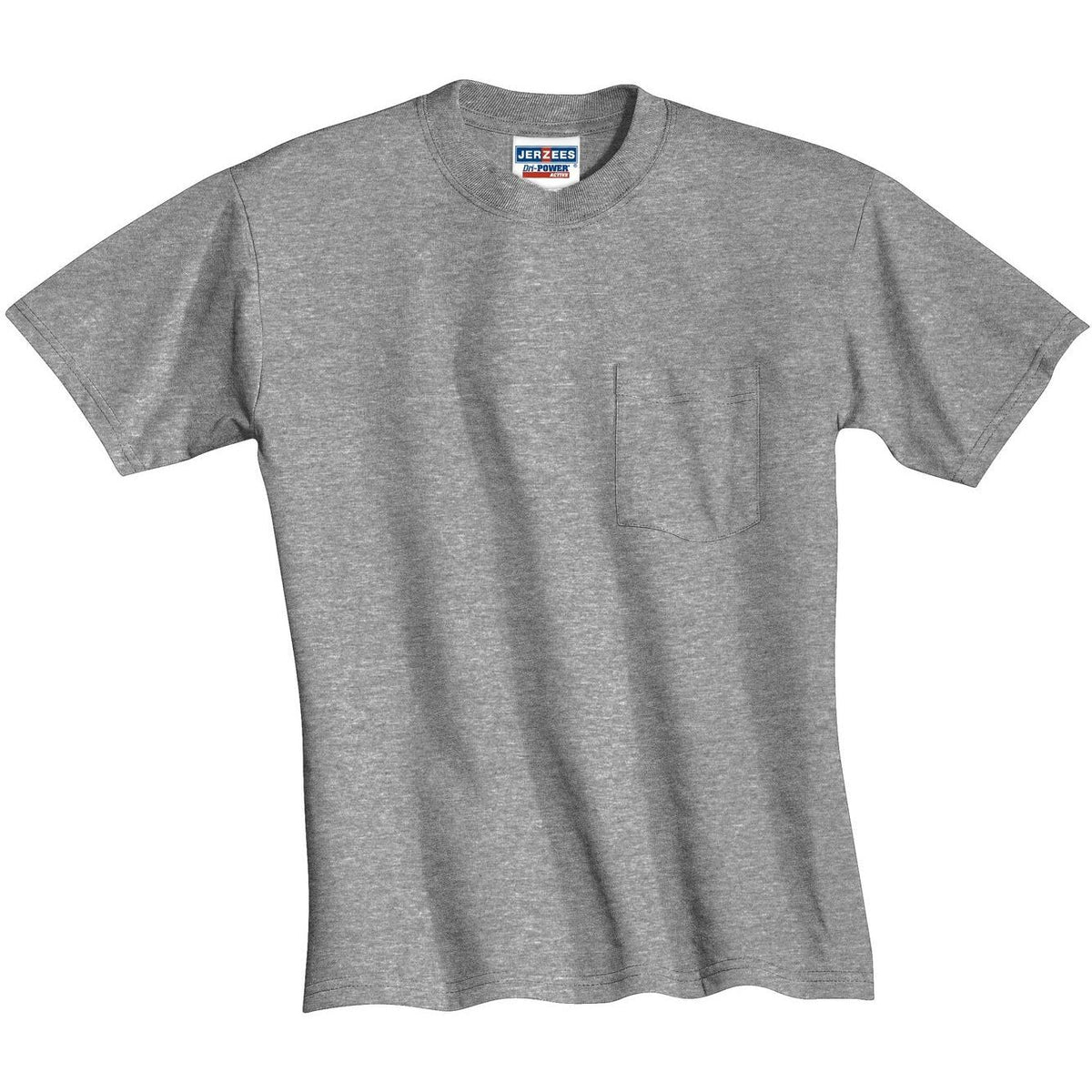 no-logo Jerzees Dri-Power Active 50/50 Cotton/Poly Pocket T-Shirt-Regular-Jerzees-Oxford-S-Thread Logic