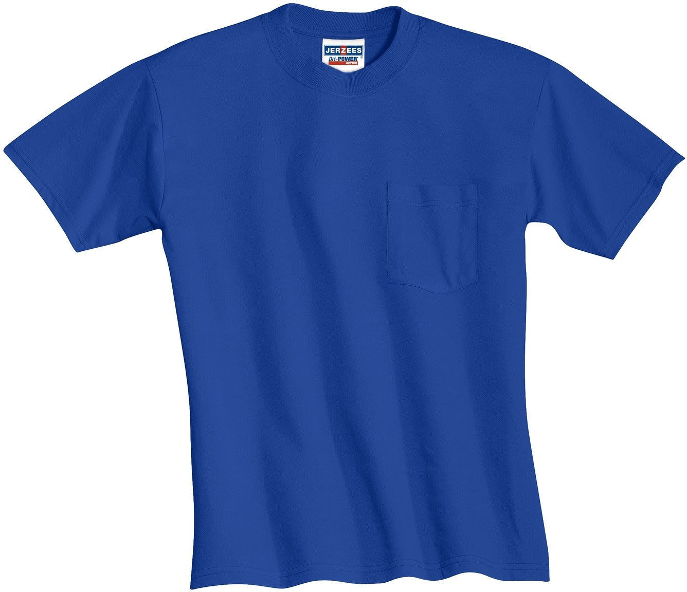no-logo Jerzees Dri-Power Active 50/50 Cotton/Poly Pocket T-Shirt-Regular-Jerzees-Royal-S-Thread Logic