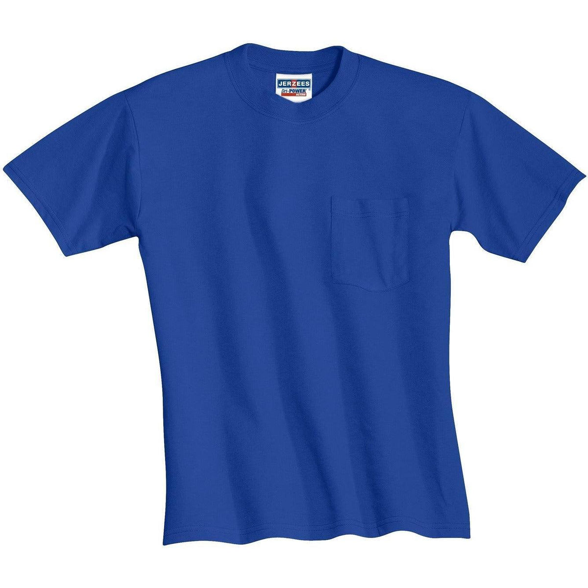 no-logo Jerzees Dri-Power Active 50/50 Cotton/Poly Pocket T-Shirt-Regular-Jerzees-Royal-S-Thread Logic