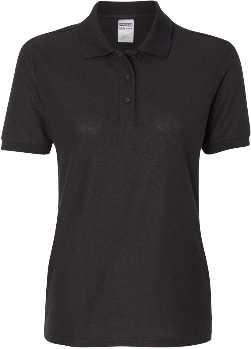 Jerzees Ladies Easy Care Polo-Ladies Polos-Jerzees-Black-S-Thread Logic