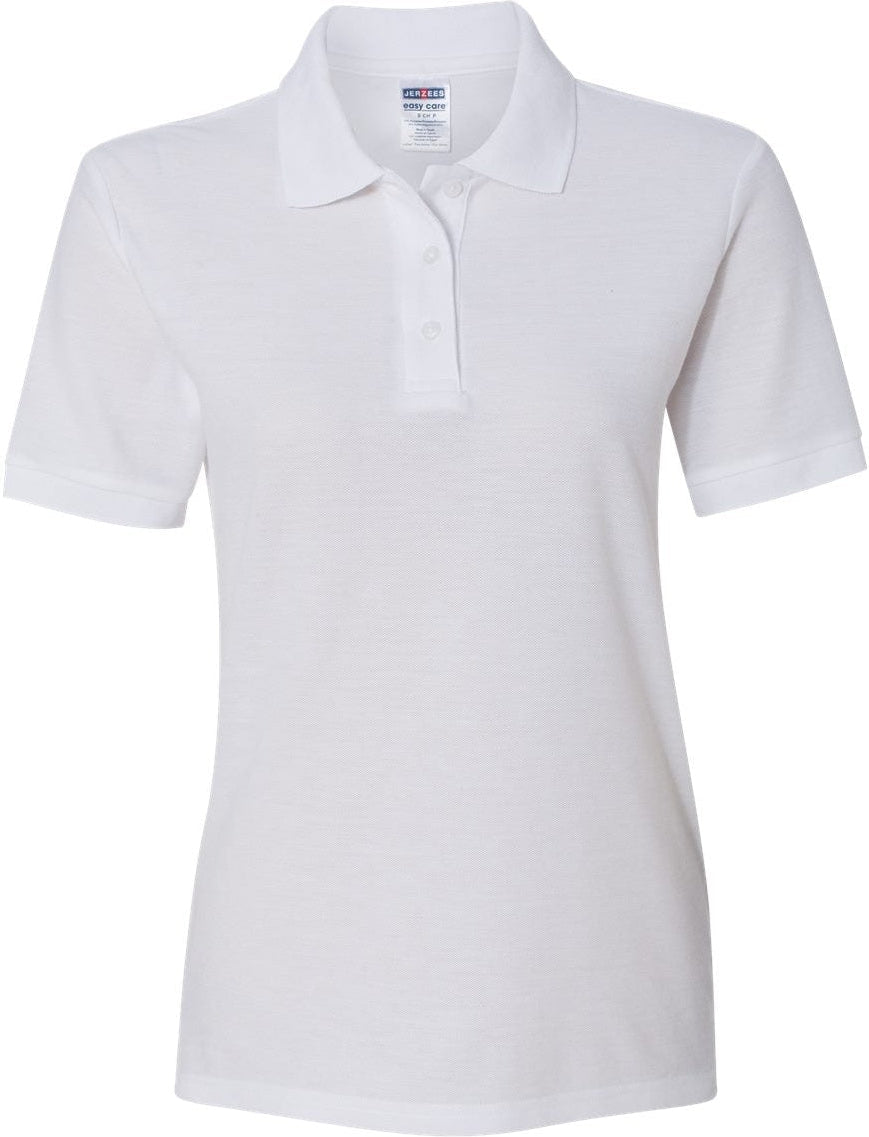 Jerzees Ladies Easy Care Polo-Ladies Polos-Jerzees-White-S-Thread Logic