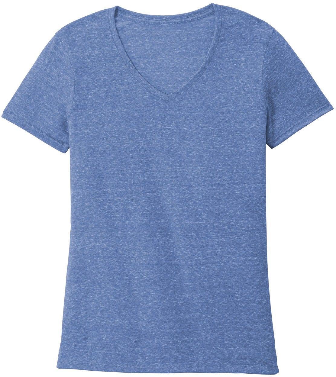 No-Logo CLOSEOUT - Jerzees Ladies Snow Heather Jersey V-Neck T-Shirt-Polos-Jerzees-Royal-S-Thread Logic