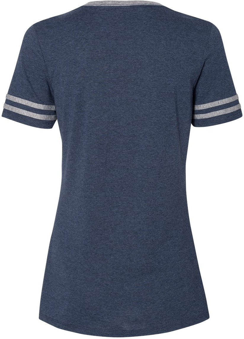 no-logo Jerzees Ladies Varsity Triblend V-Neck T-Shirt-T-Shirts-JERZEES-Thread Logic