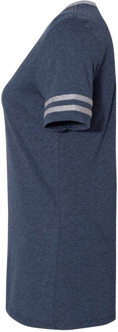 no-logo Jerzees Ladies Varsity Triblend V-Neck T-Shirt-T-Shirts-JERZEES-Thread Logic