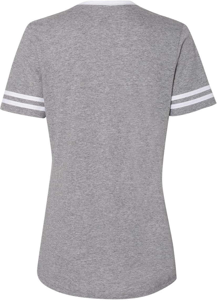 no-logo Jerzees Ladies Varsity Triblend V-Neck T-Shirt-T-Shirts-JERZEES-Thread Logic