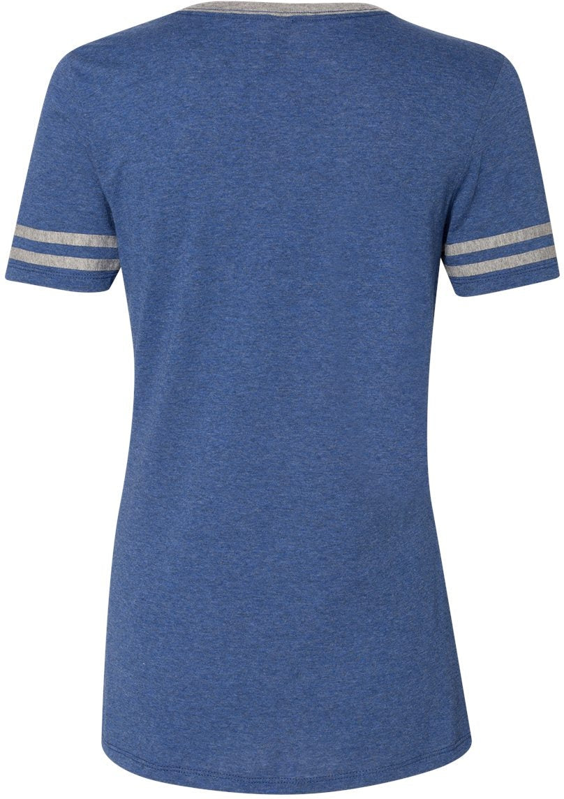 no-logo Jerzees Ladies Varsity Triblend V-Neck T-Shirt-T-Shirts-JERZEES-Thread Logic