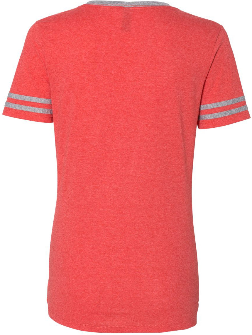 no-logo Jerzees Ladies Varsity Triblend V-Neck T-Shirt-T-Shirts-JERZEES-Thread Logic