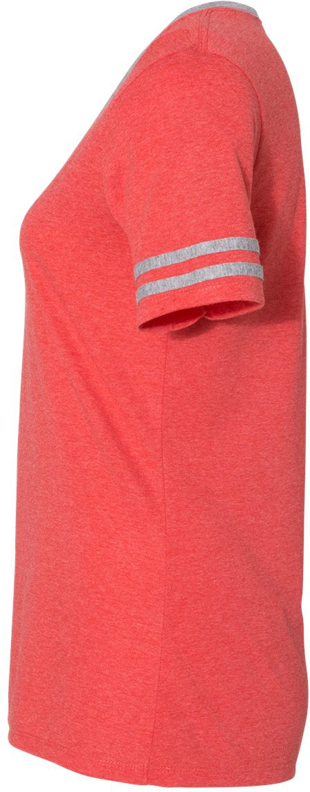 no-logo Jerzees Ladies Varsity Triblend V-Neck T-Shirt-T-Shirts-JERZEES-Thread Logic