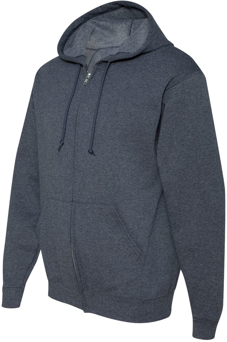 no-logo Jerzees NuBlend® Full-Zip Hooded Sweatshirt-Fleece-JERZEES-Thread Logic