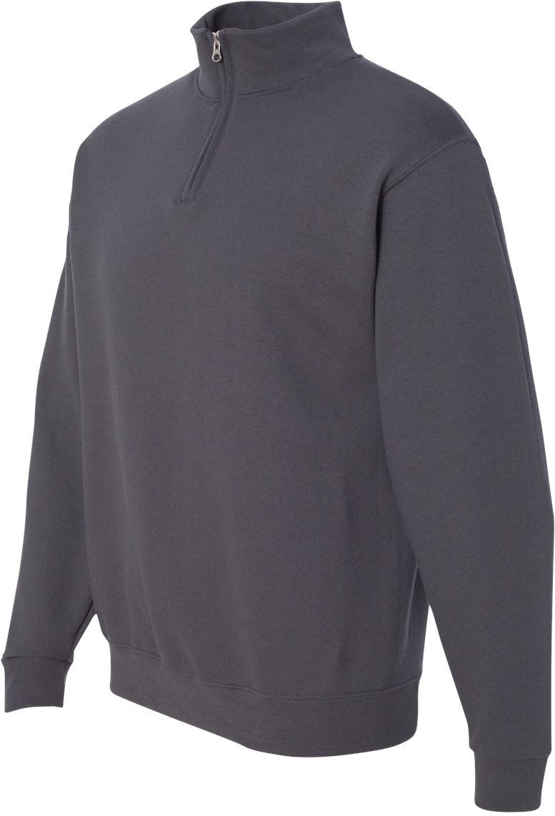 no-logo Jerzees Nublend® Cadet Collar Quarter-Zip Sweatshirt-Fleece-JERZEES-Thread Logic