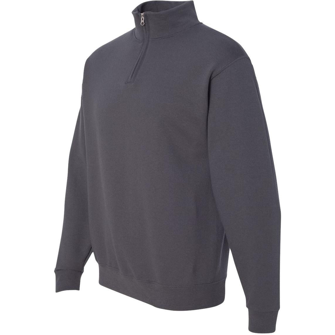 no-logo Jerzees Nublend® Cadet Collar Quarter-Zip Sweatshirt-Fleece-JERZEES-Thread Logic