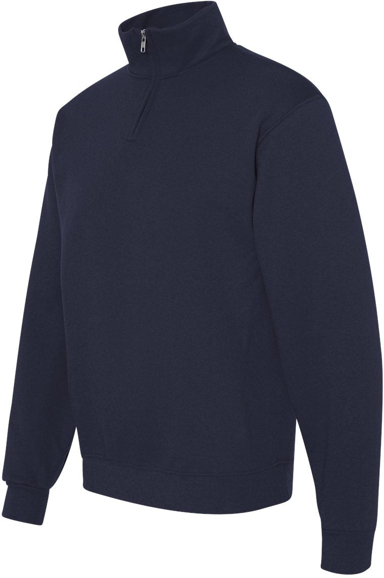 no-logo Jerzees Nublend® Cadet Collar Quarter-Zip Sweatshirt-Fleece-JERZEES-Thread Logic