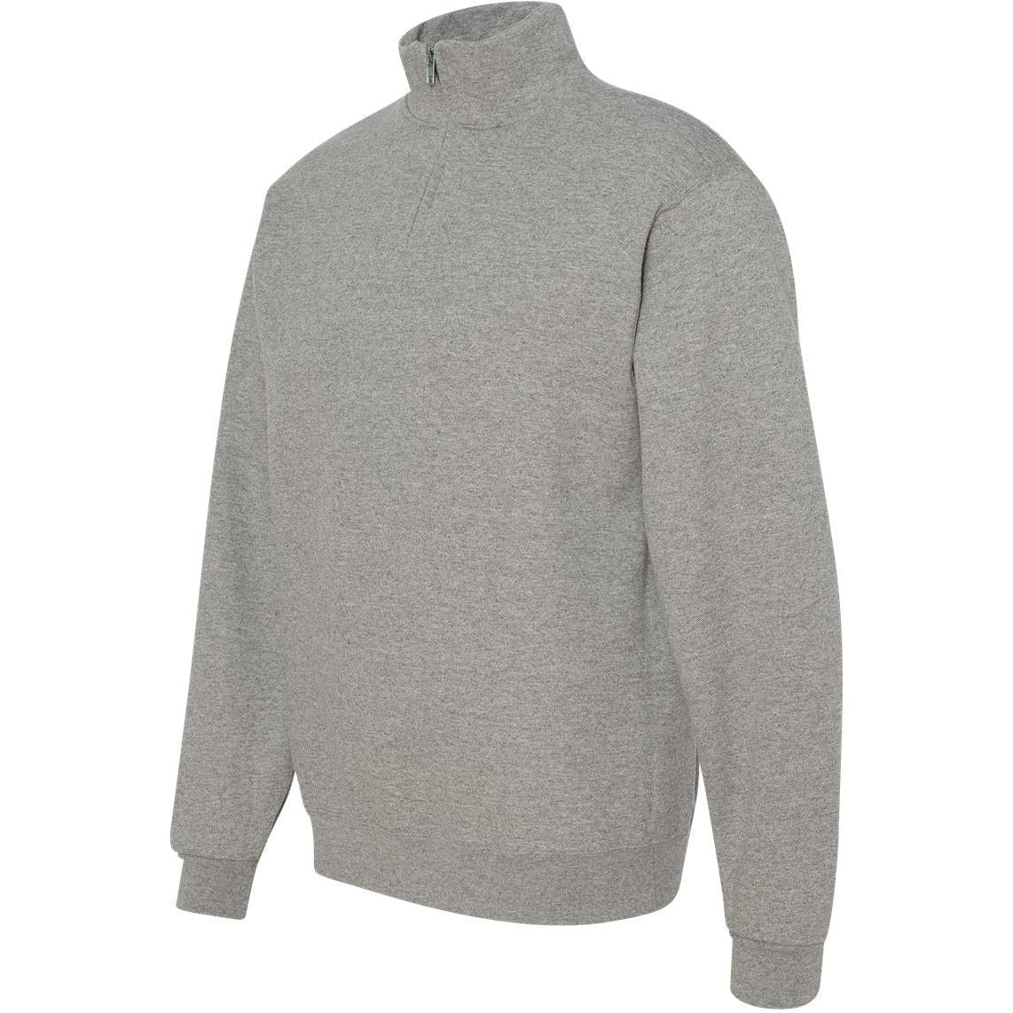 no-logo Jerzees Nublend® Cadet Collar Quarter-Zip Sweatshirt-Fleece-JERZEES-Thread Logic
