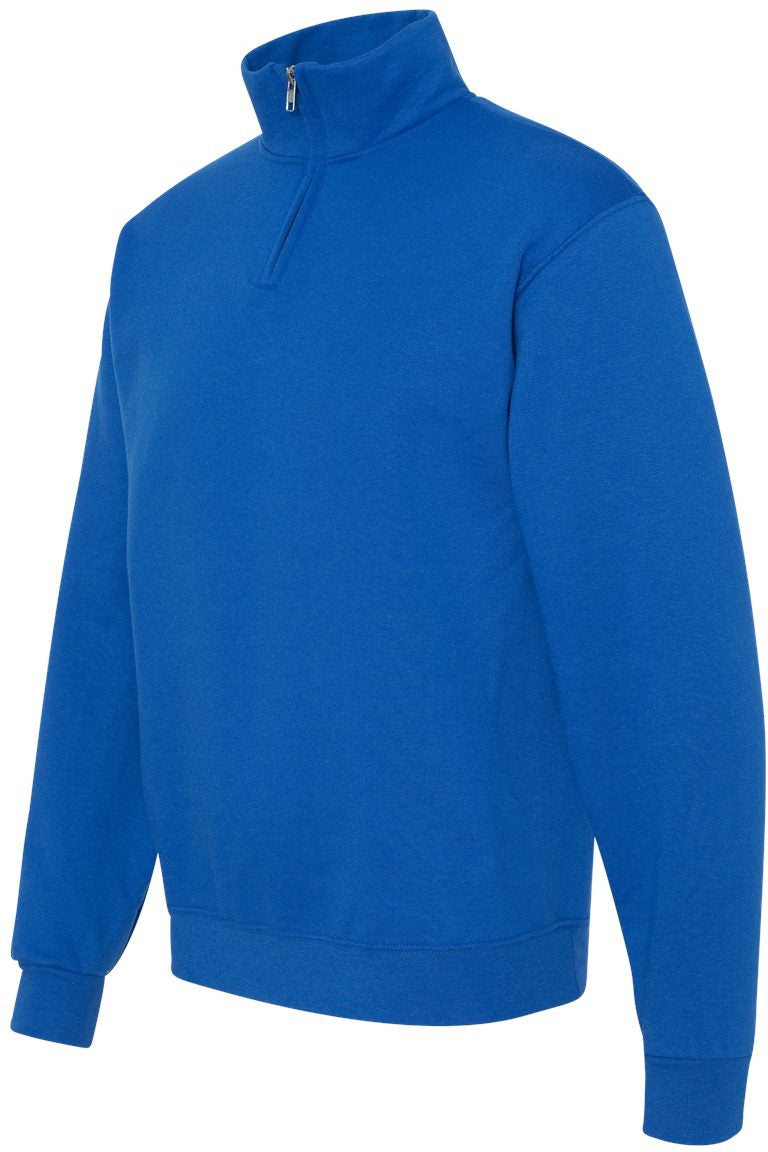 no-logo Jerzees Nublend® Cadet Collar Quarter-Zip Sweatshirt-Fleece-JERZEES-Thread Logic