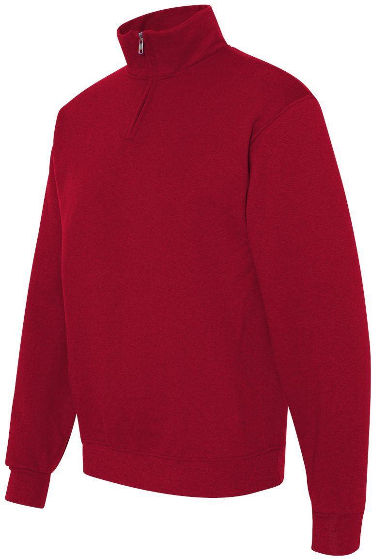no-logo Jerzees Nublend® Cadet Collar Quarter-Zip Sweatshirt-Fleece-JERZEES-Thread Logic