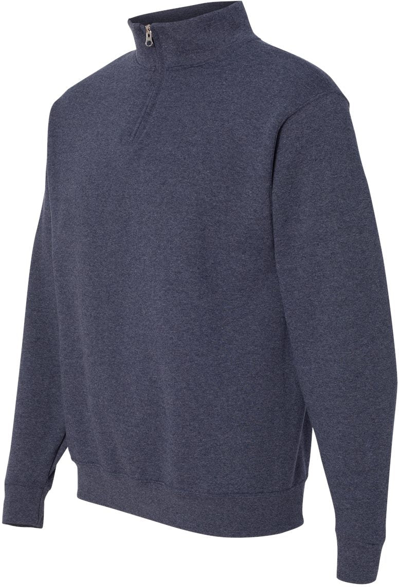 no-logo Jerzees Nublend® Cadet Collar Quarter-Zip Sweatshirt-Fleece-JERZEES-Thread Logic