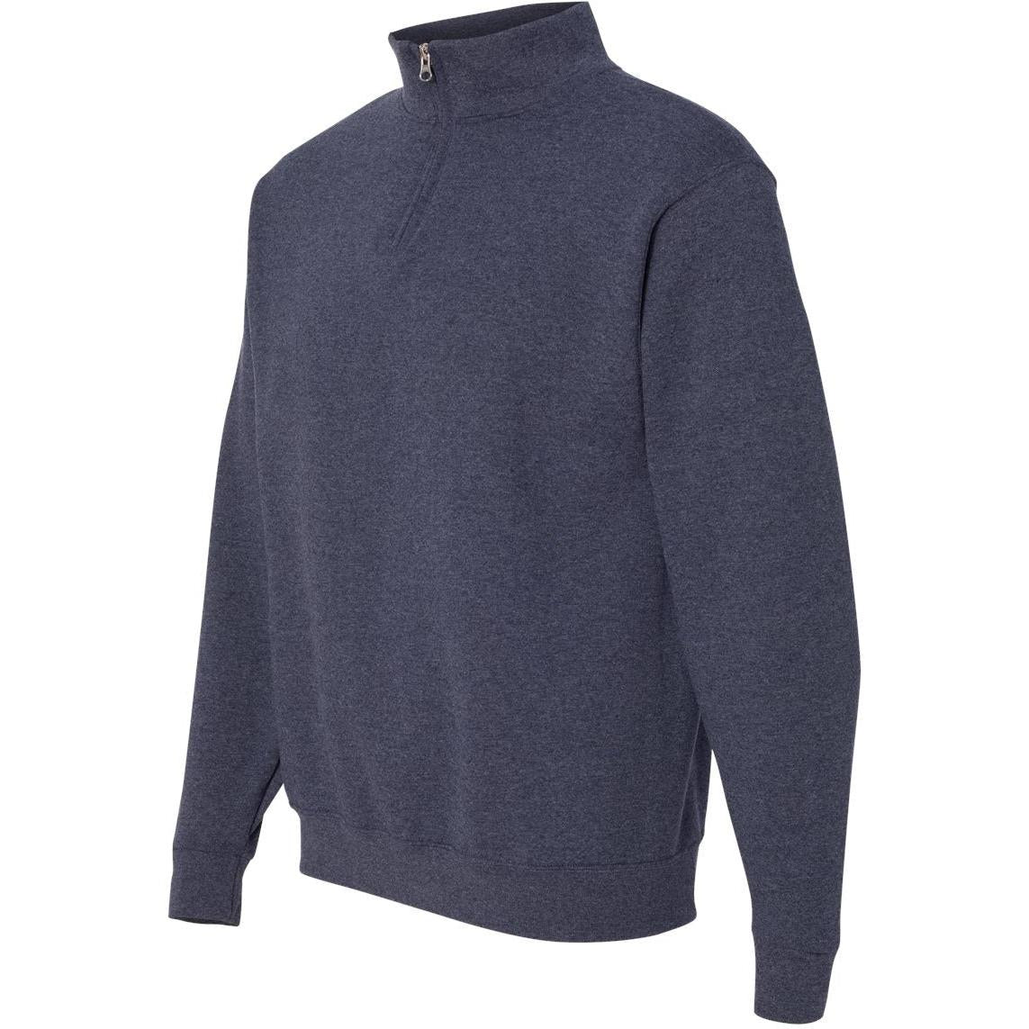no-logo Jerzees Nublend® Cadet Collar Quarter-Zip Sweatshirt-Fleece-JERZEES-Thread Logic