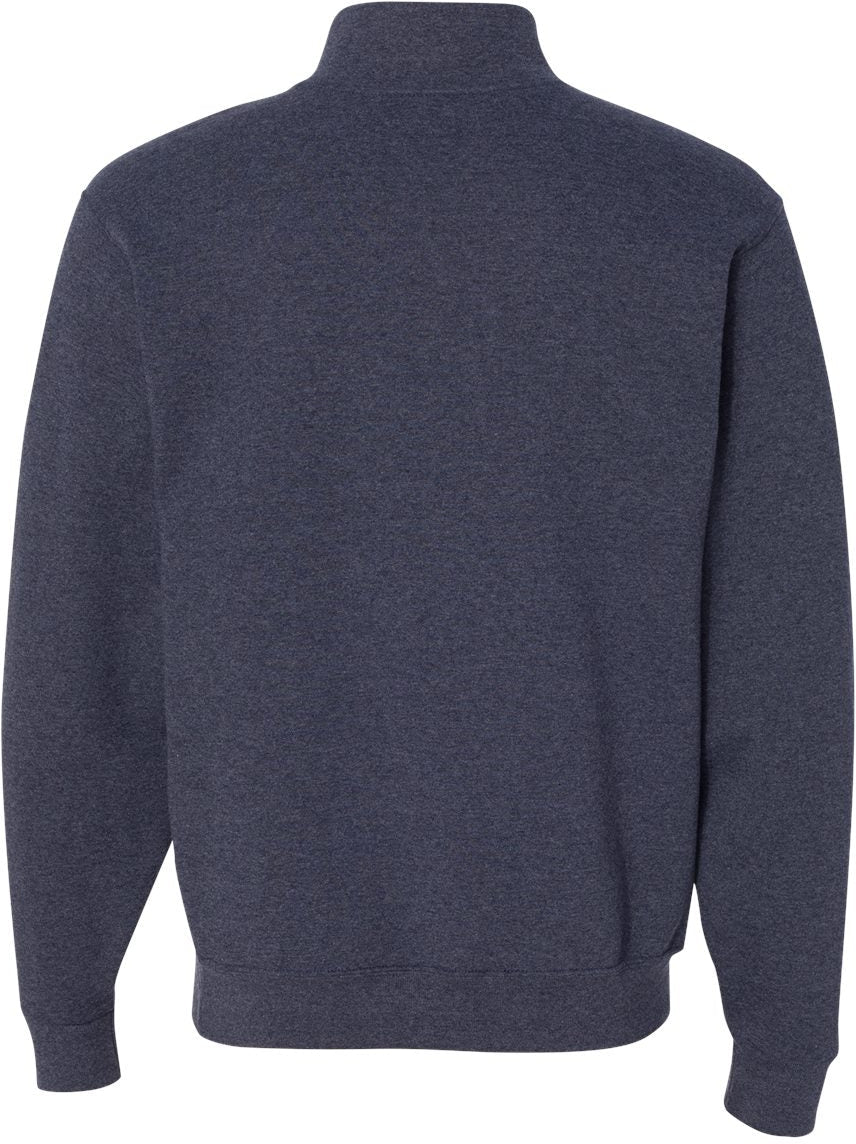 no-logo Jerzees Nublend® Cadet Collar Quarter-Zip Sweatshirt-Fleece-JERZEES-Thread Logic