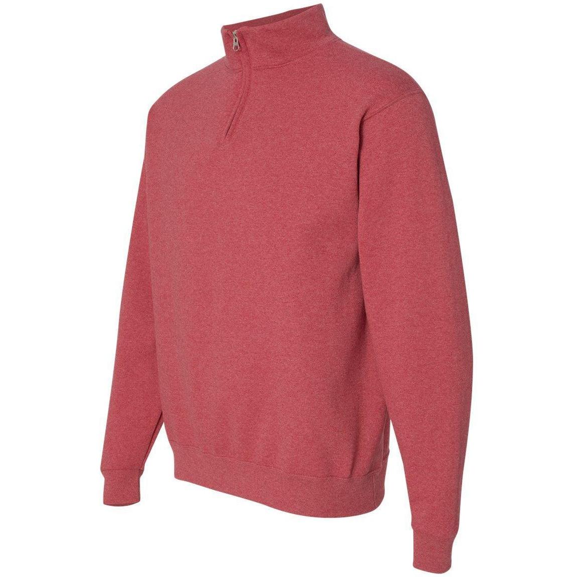 no-logo Jerzees Nublend® Cadet Collar Quarter-Zip Sweatshirt-Fleece-JERZEES-Thread Logic
