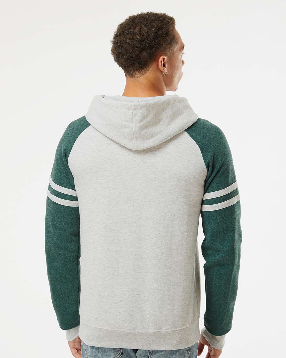 no-logo Jerzees Nublend® Varsity Colorblocked Raglan Hooded Sweatshirt-Fleece-JERZEES-Thread Logic