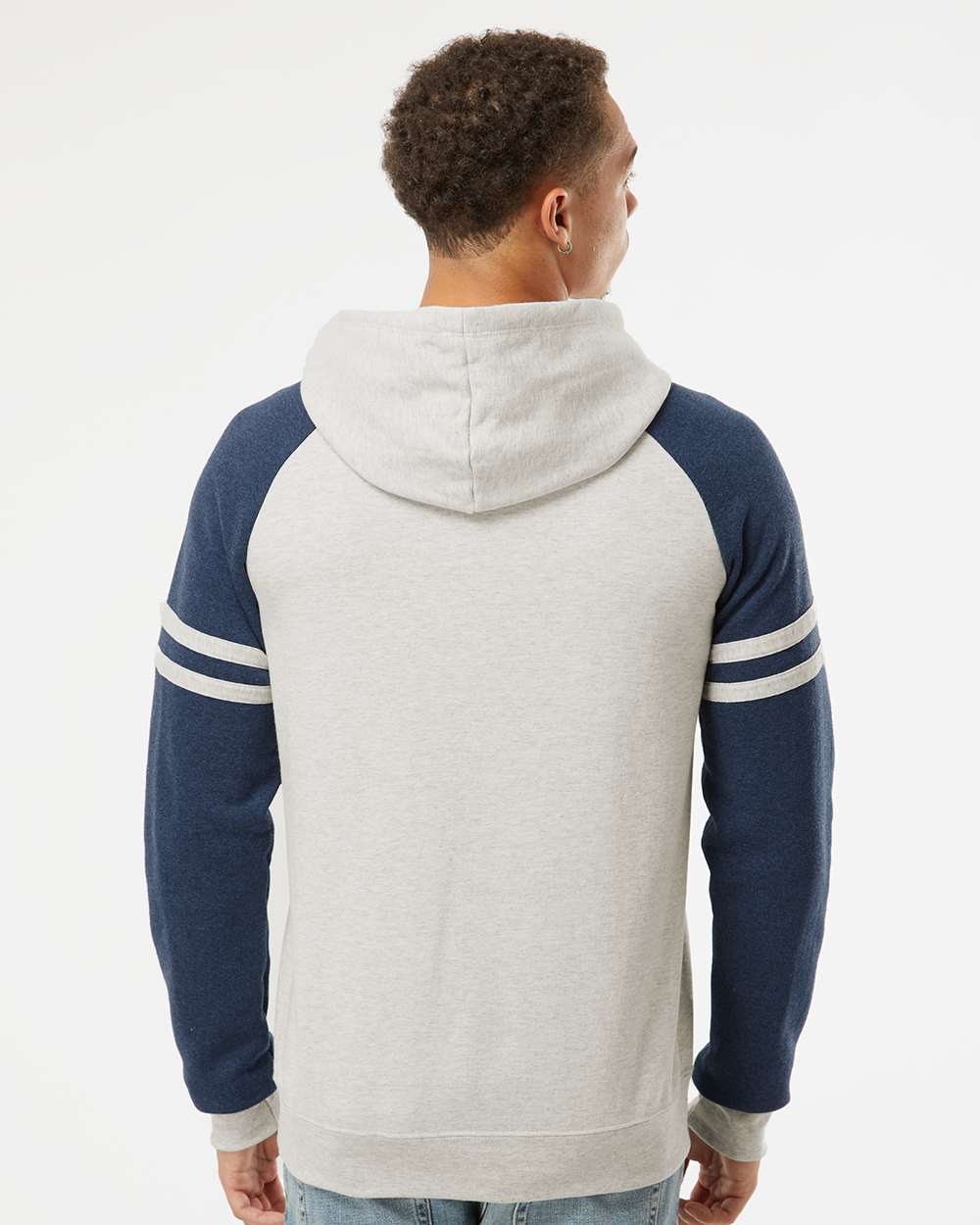 no-logo Jerzees Nublend® Varsity Colorblocked Raglan Hooded Sweatshirt-Fleece-JERZEES-Thread Logic