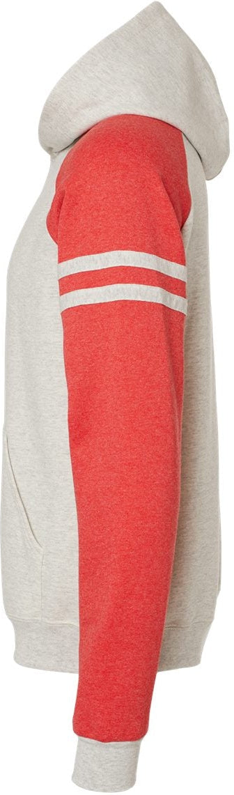 no-logo Jerzees Nublend® Varsity Colorblocked Raglan Hooded Sweatshirt-Fleece-JERZEES-Thread Logic