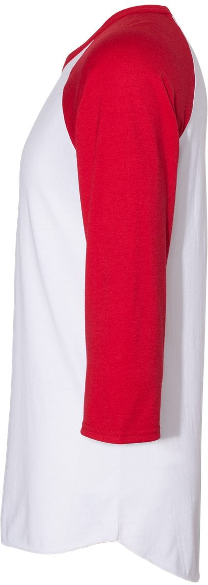 no-logo Jerzees Premium Blend Ringspun Three-Quarter Sleeve Raglan Baseball T-Shirt-T-Shirts-JERZEES-Thread Logic