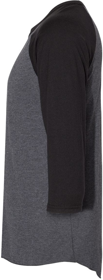 no-logo Jerzees Premium Blend Ringspun Three-Quarter Sleeve Raglan Baseball T-Shirt-T-Shirts-JERZEES-Thread Logic