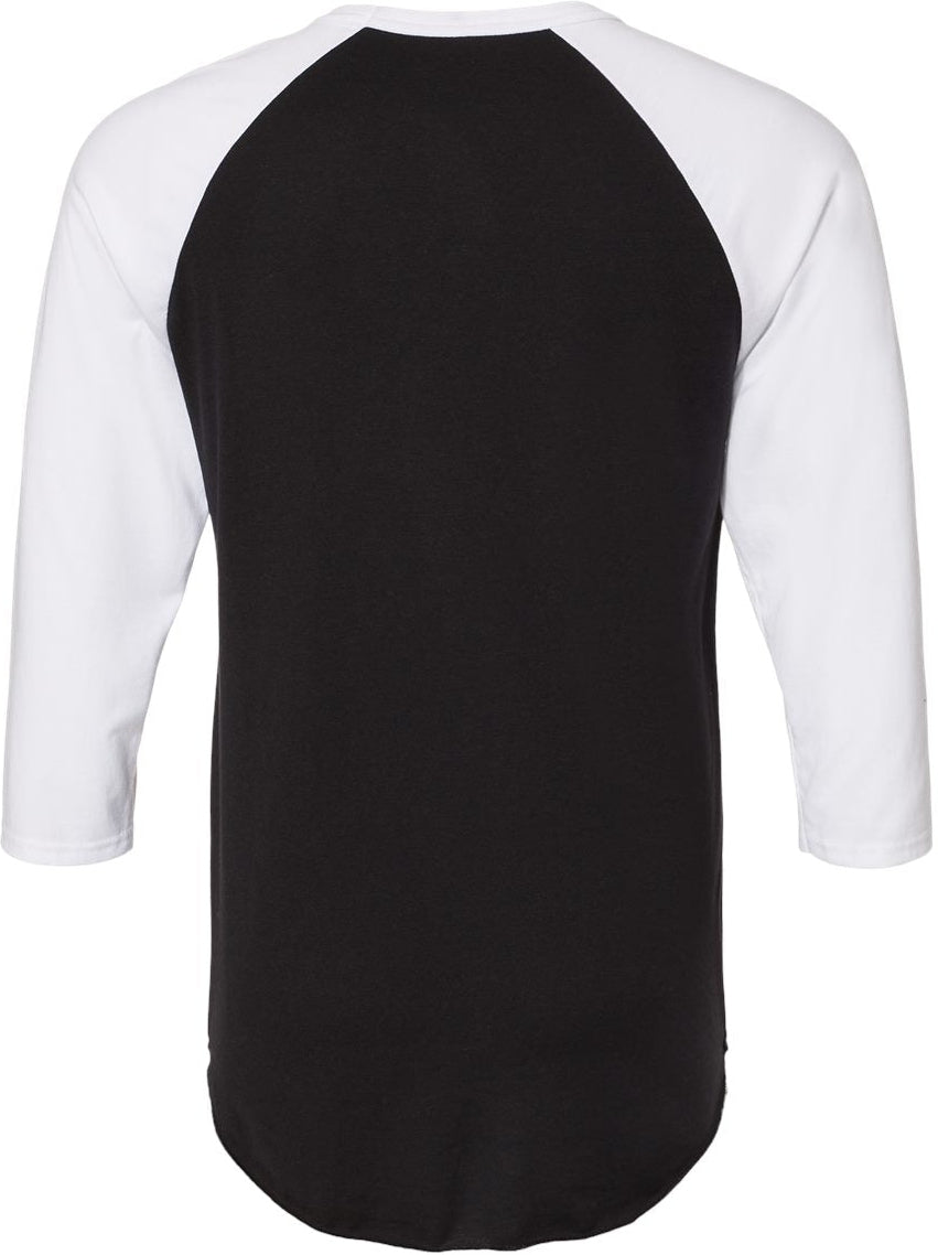 no-logo Jerzees Premium Blend Ringspun Three-Quarter Sleeve Raglan Baseball T-Shirt-T-Shirts-JERZEES-Thread Logic