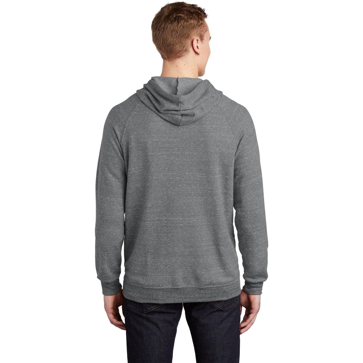no-logo Jerzees Snow Heather French Terry Raglan Hoodie-Regular-Jerzees-Thread Logic