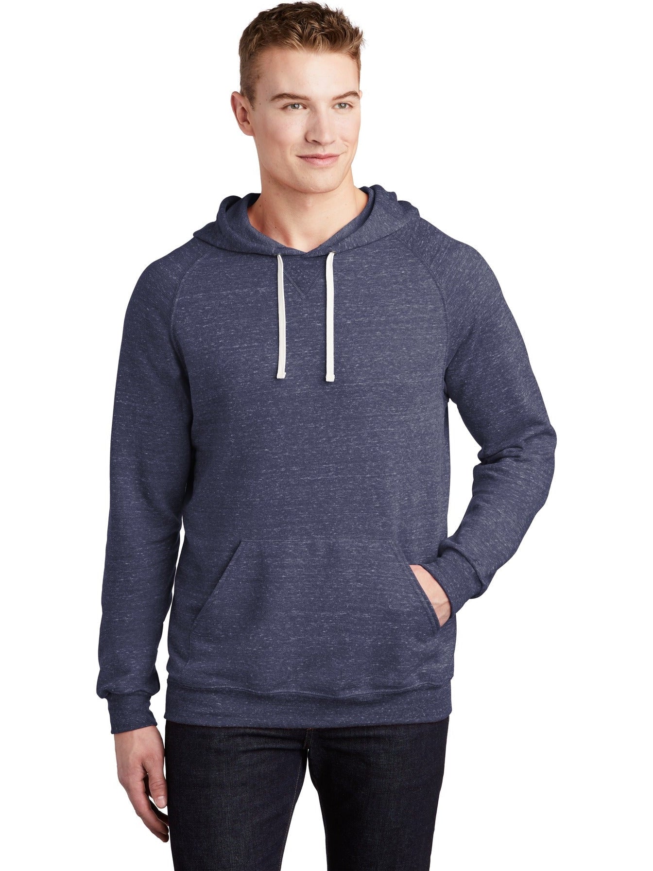 no-logo Jerzees Snow Heather French Terry Raglan Hoodie-Regular-Jerzees-Thread Logic