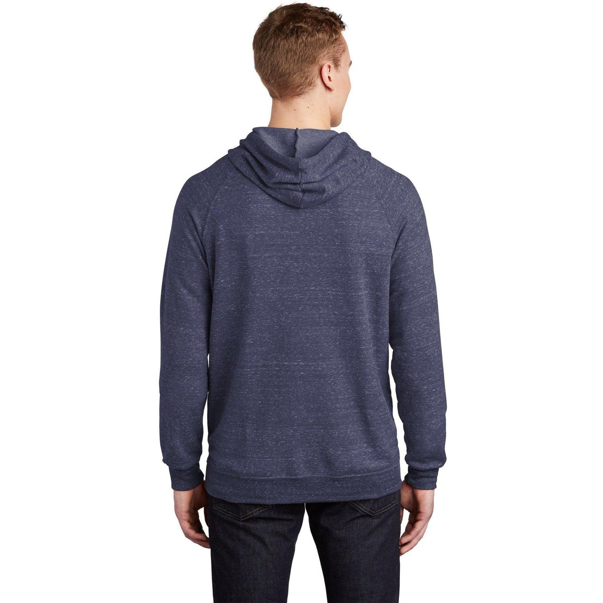 no-logo Jerzees Snow Heather French Terry Raglan Hoodie-Regular-Jerzees-Thread Logic